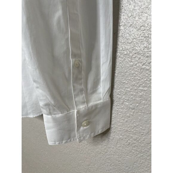 UNTUCKit Size 12 tuxedo Dominique Popover Blouse Shirt Top Rhinstone Buttons - Picture 7 of 13